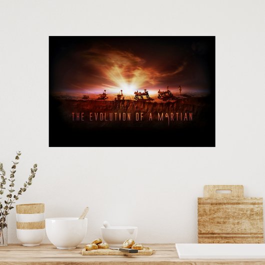 Vijf succesvolle Mars Rovers Poster (Keuken)