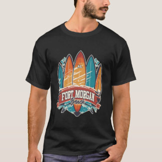 Vijf surfplanken Fort Morgan Beach Al T-shirt
