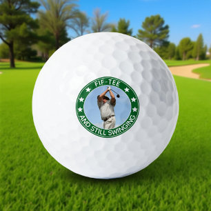 Vijf-t-shirt nog steeds swingende gepersonaliseerd golfballen