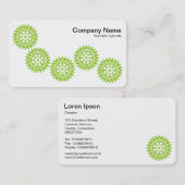 Vijf tandwielen II - Martian Green en White Visitekaartje (Voorkant / Achterkant)