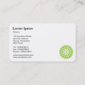 Vijf tandwielen II - Martian Green en White Visitekaartje (Achterkant)