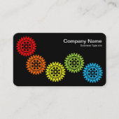 Vijf tandwielen II - Spectrum - Grijs terug Visitekaartje (Voorkant)