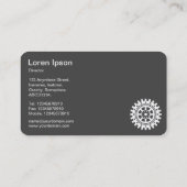 Vijf tandwielen II - Spectrum - Grijs terug Visitekaartje (Achterkant)