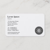 Vijf tandwielen II - zwart en wit Visitekaartje (Achterkant)