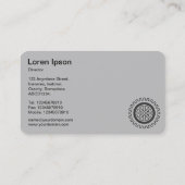 Vijf tandwielen - Martian Green - Grey Back Visitekaartje (Achterkant)