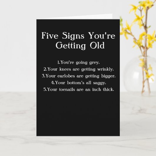 Vijf Tekens Kaart (Gele Bloem)