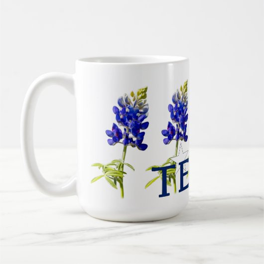 Vijf Texas Bluebonnet Flowers Mok (Links)