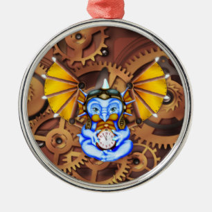 "Vijf tot twaalf" steampunk dragon ornament