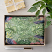 Vijf Toucans op tropisch groen gebladerte Tissuepapier (Geschenk)