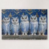 Vijf uilen legpuzzel (Horizontaal)