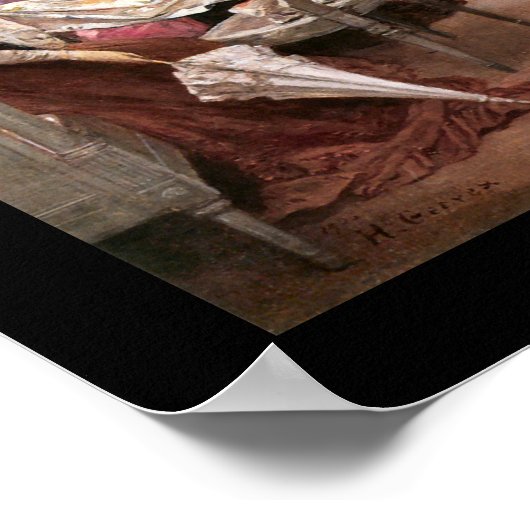 Vijf uur bij Paquin - Henri Gervex Poster (Hoek)