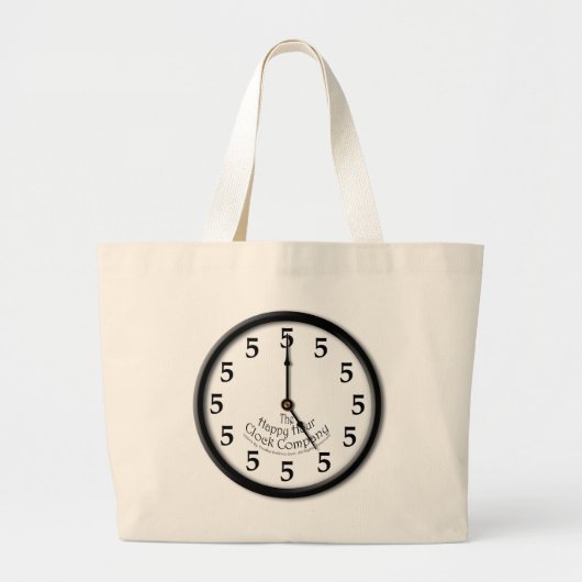 VIJF UUR KLok Grote Tote Bag (Voorkant)