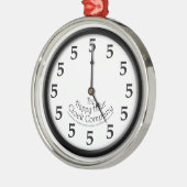 VIJF UUR KLok Metalen Ornament (Links)