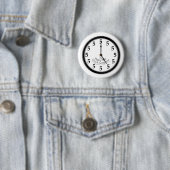 VIJF UUR KLok Ronde Button 5,7 Cm (In situ)