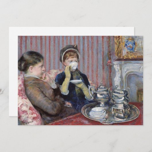 Vijf-uurs thee | Mary Cassatt (Voorkant / Achterkant)