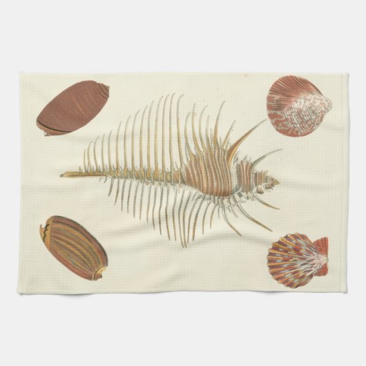 Vijf van een soort Seashells Theedoek (Horizontaal)