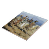 Vijf Vaqueros op Horseback door Edward Borein Tegeltje (Zijkant)