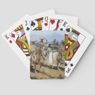 Vijf Vaqueros te Paard door Edward Borein Pokerkaarten