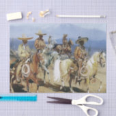 Vijf Vaqueros te Paard door Edward Borein Tissuepapier (Craft)