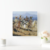 Vijf Vaqueros te Paard van Edward Borein Vierkante Klok (Huis)