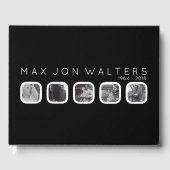 Vijf venster begrafenis gastenboek (Voorkant)