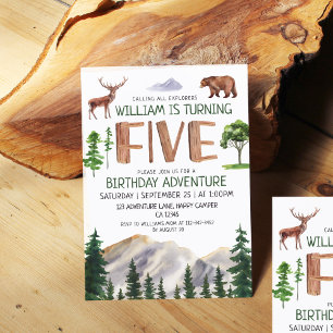 Vijf Verjaardag Explorer Jongen Kaart