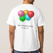 Vijf Verjaardagsballonnen Douane T-shirt (Achterkant)