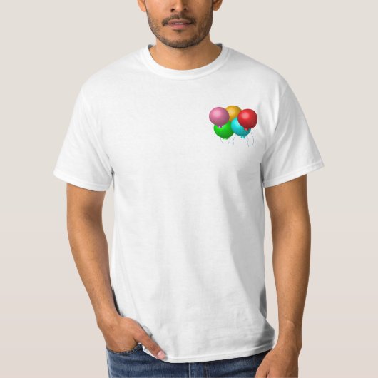 Vijf Verjaardagsballonnen Douane T-shirt (Voorkant)