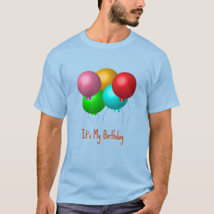 Vijf verjaardagsballonnen Het is mijn verjaardag o T-shirt