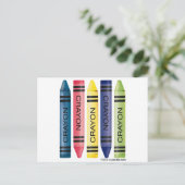 Vijf vette krayons briefkaart (Staand voorkant)
