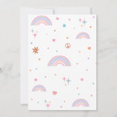 Vijf Vibe Groovy Retro Rainbow vijfde verjaardag Kaart (Achterkant)