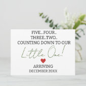 VIJF VIER DRIE TWEE tellingen naar de zwangerschap Aankondiging (Staand voorkant)