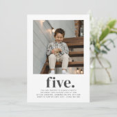 Vijf - vierkant - de Uitnodiging van de Dag van de (Staand voorkant)