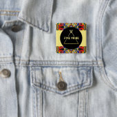 Vijf vierkante knoop van de Versiering Button 5,1 Cm (In situ)