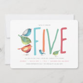 Vijf vijfde verjaardag van de uitnodiging van de B (Voorkant)