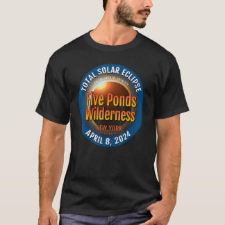 Vijf vijvers Wilderness New York Totaal zonnepanel T-shirt