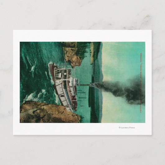 Vijf vingerkrups met Steamer White Horse Briefkaart (Voorkant)