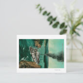 Vijf vingerkrups met Steamer White Horse Briefkaart (Staand voorkant)