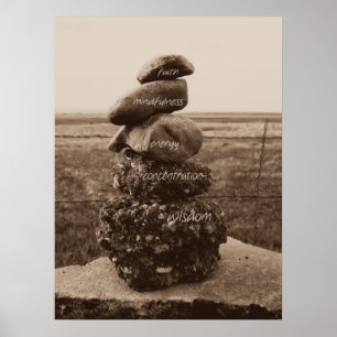 Vijf Virtuies van Zen Poster