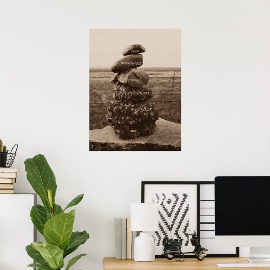 Vijf Virtuies van Zen Poster (Thuiskantoor)