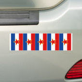 VIJF Vlaggen van Joegoslavië Bumpersticker (Op auto)