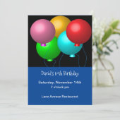 Vijf vogelballonnen Aangepast 50e verjaardag Kaart (Staand voorkant)