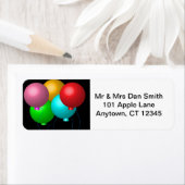 Vijf vogelballonnen etiket (Insitu)