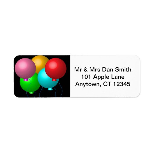 Vijf vogelballonnen etiket (Voorkant)