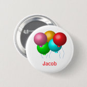 Vijf vogelballonnen gepersonaliseerd ronde button 5,7 cm (Voorkant /achterkant)