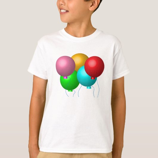 Vijf vogelballonnen t-shirt (Voorkant)
