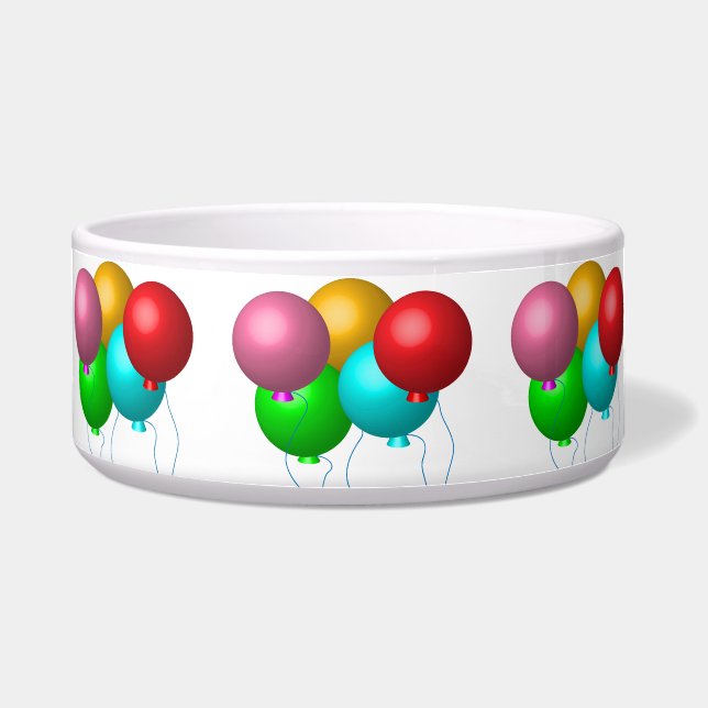 Vijf vogelballonnen voerbakje (Voorkant)