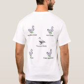 Vijf vogels van de thoracale kooi t-shirt (Achterkant)