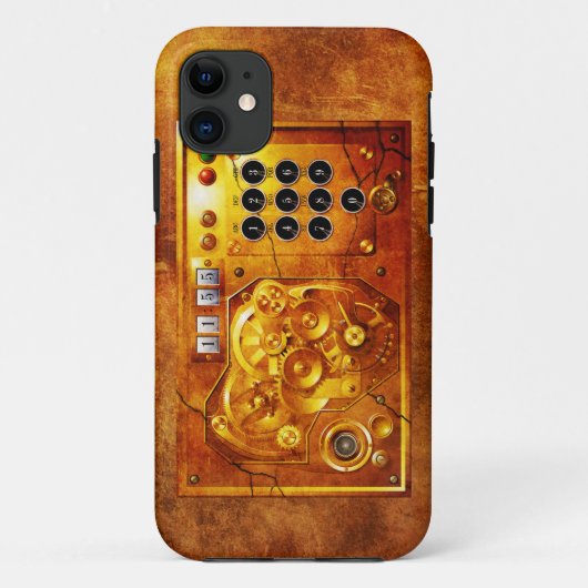 Vijf voor 12 Stoomklok Grunge Case-Mate iPhone Case (Achterkant)