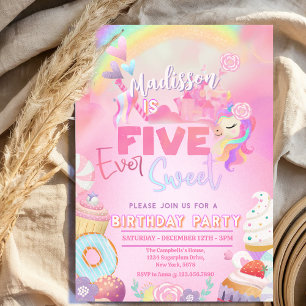 vijf voor altijd Sweet Girl 5e verjaardag Kaart